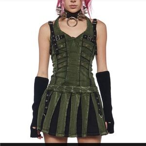 Dolls Kill NEW pleated peace dress